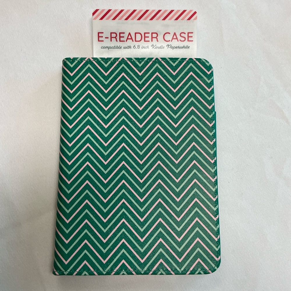 Green Light Pink Chevron E-Reader Case